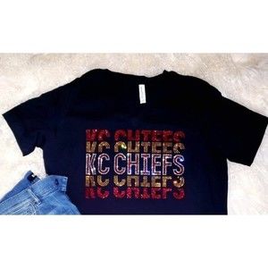 Kansas City Crystallized Tee Chiefs Shirts